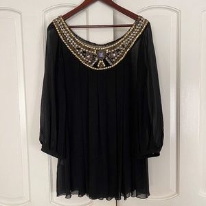 Temperley London, Black Silk Tunic Top, US8/UK12